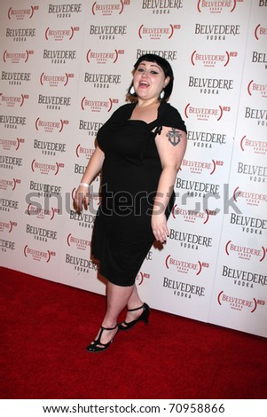 LOS ANGELES - FEB 10:  Beth Ditto arrives at the Belvedere RED Special Edition Bottle Launch at Avalon on February 10, 2011 in Los Angeles, CA