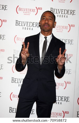 LOS ANGELES - FEB 10:  Brandon T Jackson arrives at the Belvedere RED Special Edition Bottle Launch at Avalon on February 10, 2011 in Los Angeles, CA