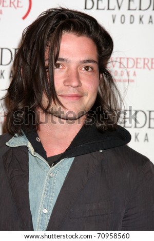 stock photo LOS ANGELES FEB 10 Thomas McDonell arrives at the Belvedere 
