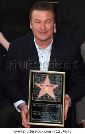 Stars  Walk Fame on Los Angeles   Feb 14  Alec Baldwin At The Walk Of Fame Star Ceremony