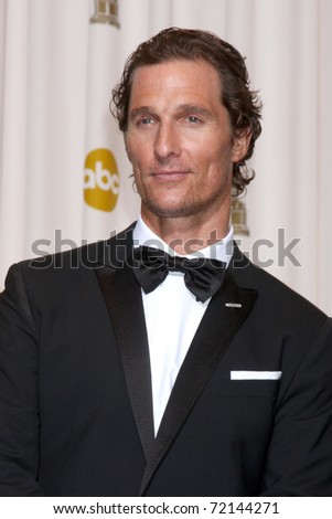 LOS ANGELES -  FEB 27: Matthew McConoughey arrives in the Press Room at the 83rd Academy Awards at Kodak Theater, Hollywood & Highland on February 27, 2011 in Los Angeles, CA