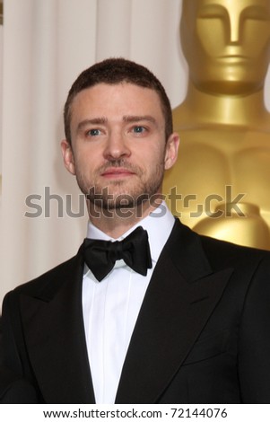 LOS ANGELES -  FEB 27: Justin Timberlake arrives in the Press Room at the 83rd Academy Awards at Kodak Theater, Hollywood & Highland on February 27, 2011 in Los Angeles, CA