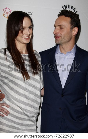 stock photo LOS ANGELES MARCH 4 Sarah Wayne Callies Andrew Lincoln