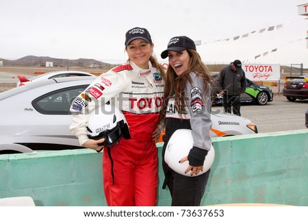 LOS ANGELES - MAR 19:  Megyn Price, Jillian Barberie Reynolds at the Toyota Pro/Celebrity Race Training Session at Willow Springs Speedway on March 19, 2011 in Rosamond, CA