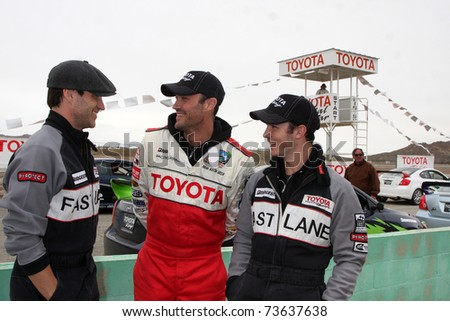 LOS ANGELES - MAR 19:  Stephen Moyer, Brian Austin Green, Kevin Jonas at the Toyota Pro/Celebrity Race Training Session at Willow Springs Speedway on March 19, 2011 in Rosamond, CA