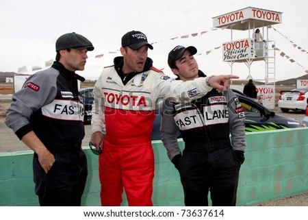 LOS ANGELES - MAR 19:  Stephen Moyer, Brian Austin Green, Kevin Jonas at the Toyota Pro/Celebrity Race Training Session at Willow Springs Speedway on March 19, 2011 in Rosamond, CA