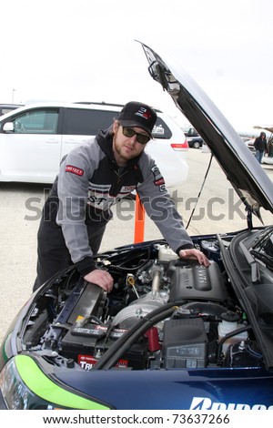 LOS ANGELES - MAR 19:  AJ Buckley at the Toyota Pro/Celebrity Race Training Session at Willow Springs Speedway on March 19, 2011 in Rosamond, CA