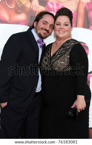 ben falcone bridesmaids. stock photo : LOS ANGELES - APR 27: Ben Falcone, Melissa McCarthy arriving 