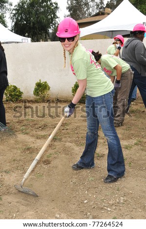 LOS ANGELES - MAY 14:  Adrienne Frantz at the Habitat for Humanity Women's Empowerment Build at Carl Street on May 14, 2011 in Pacoima, CA
