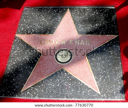 LOS ANGELES - MAY 19:  Chaka Kahn\'s Walk of Fame Star at the Chaka Kahn Hollywood Walk of Fame Star Ceremony at Hollywood Blvd on May 19, 2011 in Los Angeles, CA.