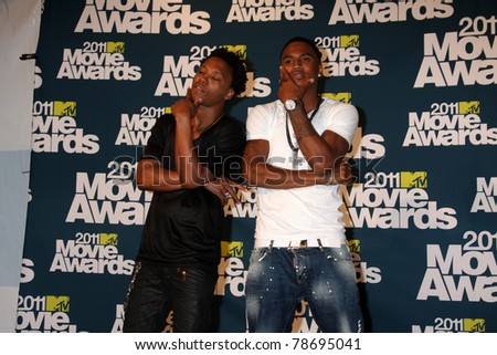 LOS ANGELES - JUN 5:  Lupe Fiasco; Trey Songz in the press room of the 2011 MTV Movie Awards at Gibson Ampitheatre on June 5, 2011 in Los Angeles, CA