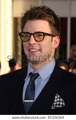 Chris Evans arriving at the Captain America The First Avenger Premiere at 