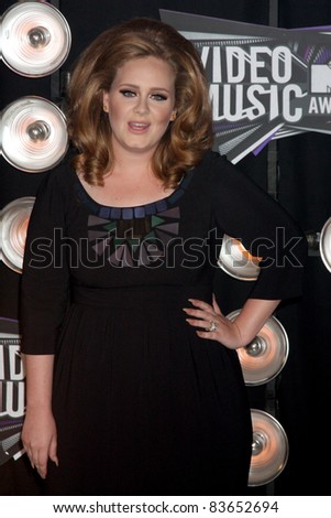LOS ANGELES - AUG 28:  Adele arriving at the  2011 MTV Video Music Awards at the LA Live on August 28, 2011 in Los Angeles, CA