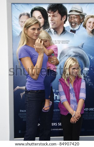 LOS ANGELES - SEP 17:  Gabrielle Reece, daughters arrives at the Warner Bros.\' World Premiere of \'Dolphin Tale\'  at The Regency Village Theater on September 17, 2011 in Westwood, CA