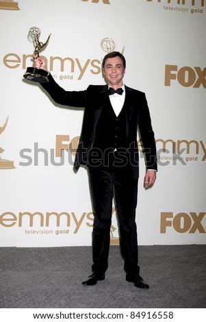 LOS ANGELES - SEP 18:  Jim Parsons in the Press Room at the 63rd Primetime Emmy Awards at Nokia Theater on September 18, 2011 in Los Angeles, CA