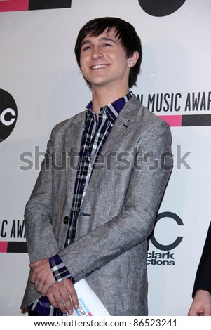 LOS ANGELES - OCT 11:  Mitchel Musso arriving at the 2011 American Music Awards Nominations Press Conference  at the JW Marriott Los Angeles at L.A. LIVE on October 11, 2011 in Los Angeles, CA
