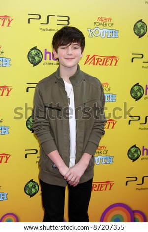 LOS ANGELES - OCT 22:  Greyson Chance arriving at the 2011 Variety Power of Youth Evemt at the Paramount Studios on October 22, 2011 in Los Angeles, CA