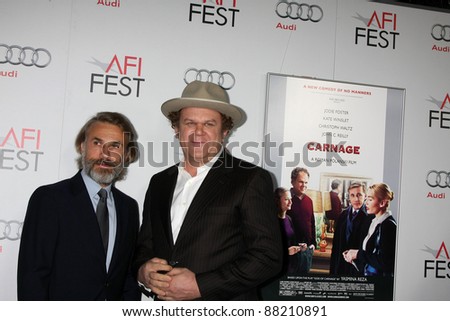 LOS ANGELES - NOV 5:  Christoph Waltz; John C. Reilly. arrives at the AFI FEST 2011 Gala Screening of \