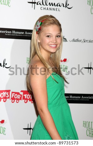 stock photo LOS ANGELES NOV 27 Olivia Holt arrives at the 2011