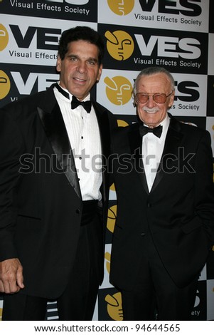 LOS ANGELES - FEB 7:  Lou Ferrigno, Stan Lee arrives at the 10th Annual Visual Effects Society Awards at Beverly Hilton Hotel on February 7, 2012 in Beverly Hills, CA