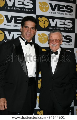 LOS ANGELES - FEB 7:  Lou Ferrigno, Stan Lee arrives at the 10th Annual Visual Effects Society Awards at Beverly Hilton Hotel on February 7, 2012 in Beverly Hills, CA