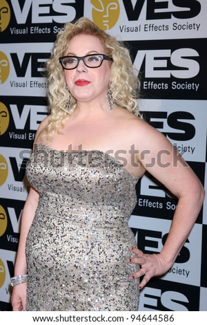 LOS ANGELES - FEB 7:  Kirsten Vangsness arrives at the 10th Annual Visual Effects Society Awards at Beverly Hilton Hotel on February 7, 2012 in Beverly Hills, CA