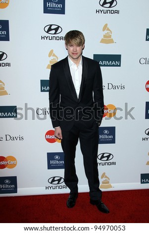 LOS ANGELES - FEB 11: Chord Overstreet arriving at the Pre-Grammy Party hosted by Clive Davis at the Beverly Hilton Hotel on February 11, 2012 in Beverly Hills, CA