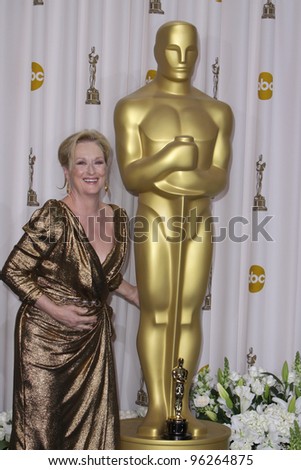 LOS ANGELES - FEB 26:  Meryl Streep in the Press Room at the 84th Academy Awards at the Hollywood & Highland Center on February 26, 2012 in Los Angeles, CA
