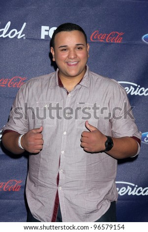 LOS ANGELES - MAR 1:  Jeremy Rosado.Colton Dixon arrives at the American Idol Season 11 Top 13 Party at the The Grove Parking Structure Rooftop on March 1, 2012 in Los Angeles, CA