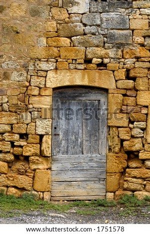 Ancient door and wall