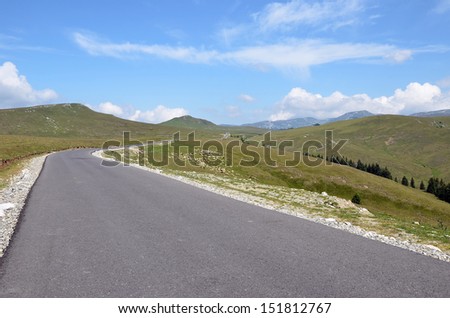 TransBucegi high altitude road (DJ 713), the main access road in Bucegi Mountains, Romania