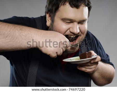 funny fat people pictures. fat people eating cake. fat