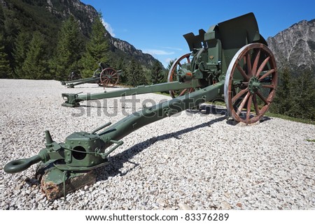 Italian cannon of the first global war