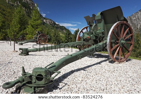 Italian cannon of the first global war