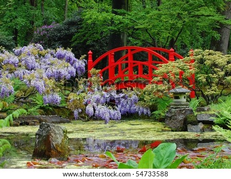 Japanese Garden on Japanese Garden In Spring Stock Photo 54733588   Shutterstock