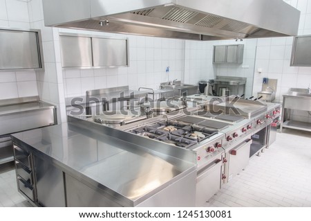 Professional kitchen interior, clean and new