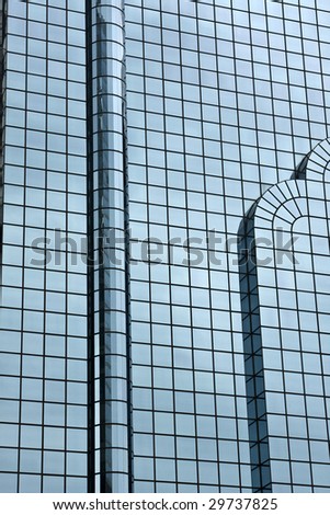 High End Glass Building with Square Windows