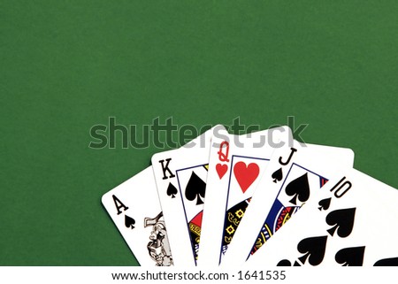 Poker Hand - Queen of Hearts, Spades