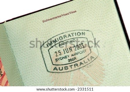 Stamps Of Australia. Immigration Stamp for