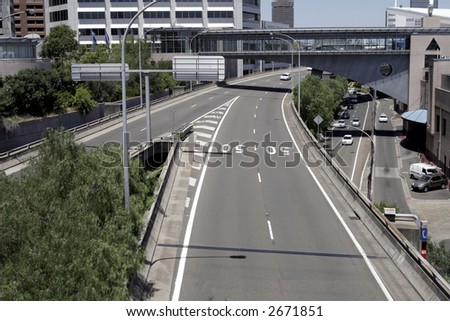 Empty Highway Road, Markings, 50 Speed Limit Painted On Street, Sydney, Australia