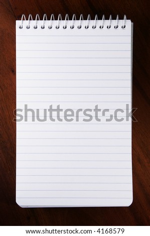 Notepad Paper Background. Blank Sheet Of Paper With