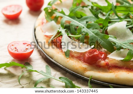Pizza with arugula Pizza with arugula