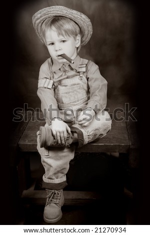 Toddler in Old Fashioned clothes