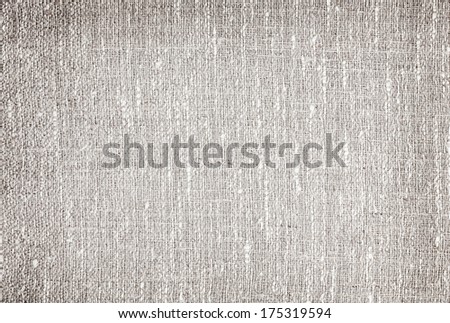 Natural gray linen fabric woven background or texture