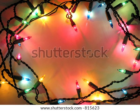 Colorful background with Christmas lights