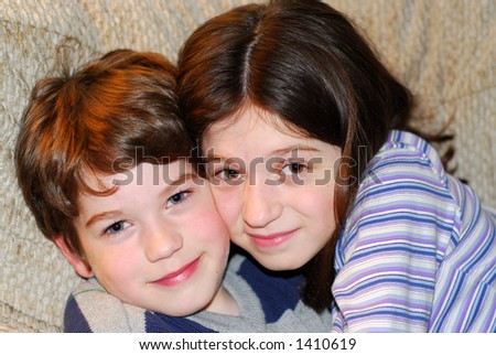 Portrait of brother and sister