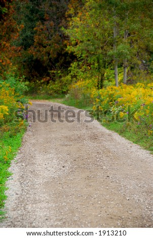 Rural dirt road in Ontario, Canada