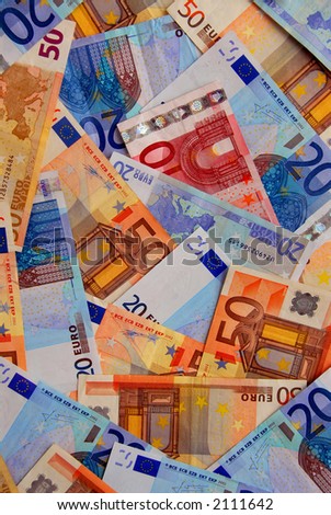 Background of european union currency paper bills