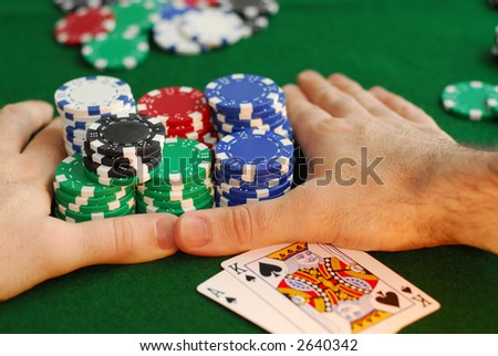 Poker player going 