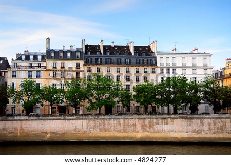 pics of houses in france. stock photo : Row of houses on